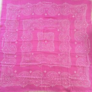 Givenchy Logo Print Pink Scarf